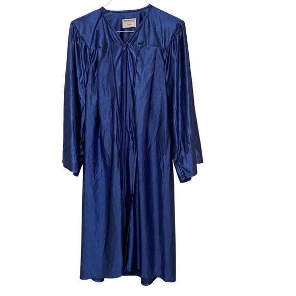 Blue Choir Robe Long Sleeve Gown Polyester Blend Adults Size L - Picture 1 of 3